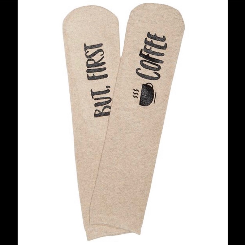 But First, Coffee slipper socks